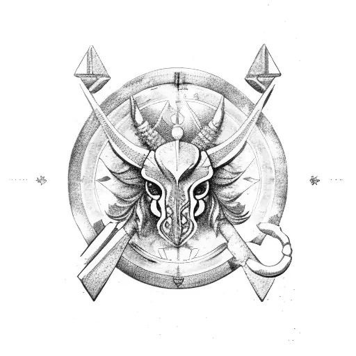 Sagittarius Sign With Orchid