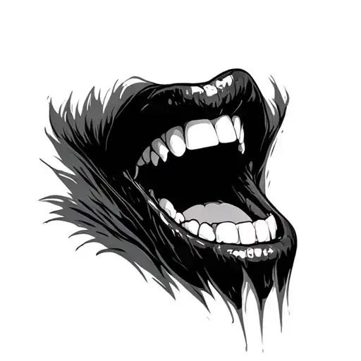 Goth Mouth Open