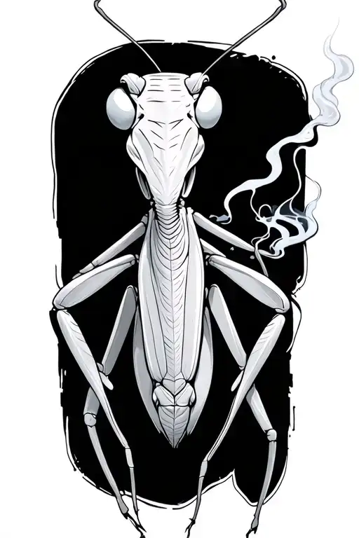 Praying Mantis Smoking A Joint