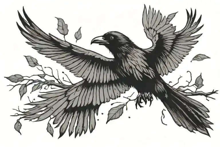 It Can't Rain All The Time Crow Flying