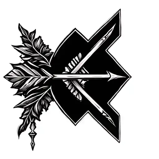 Semicolon Arrow Tattoo Design