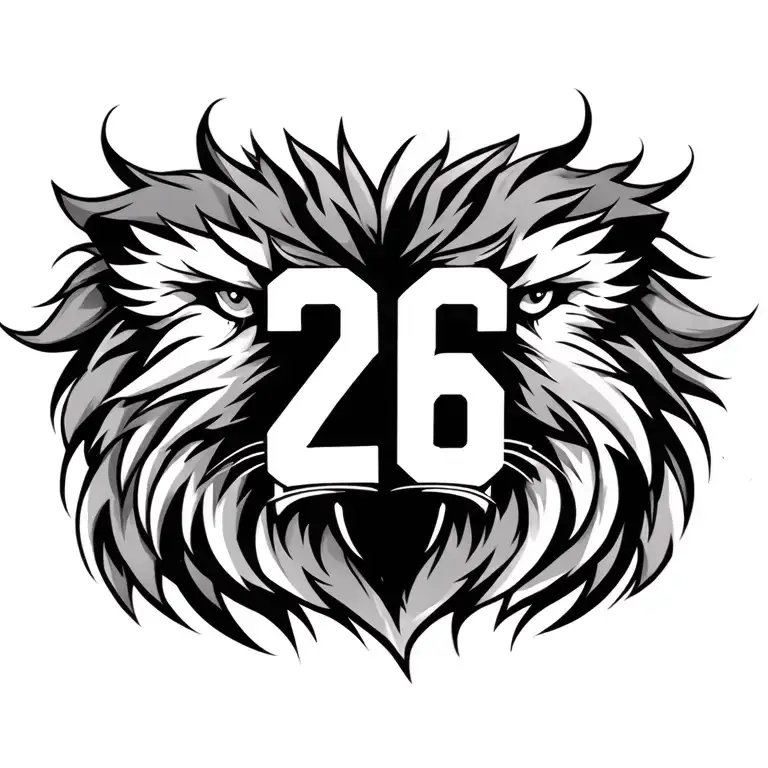 Lion With The Number 26 On It