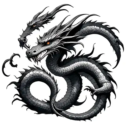 Dragon Serpent And Posidon God