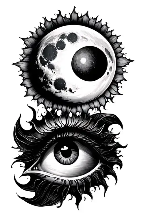 Eye Moon And Sun