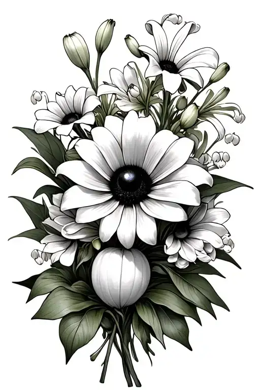 Lillies Of The Valley And Black Eyed Susan Bouquet