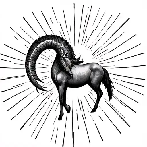 Dainty Feminine Capricorn Love Star Sun Rays Positive Faith Belief