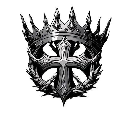 Crown Of Thornes With A Cross