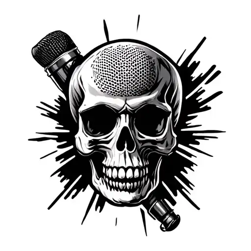 Skull Microphone Cash