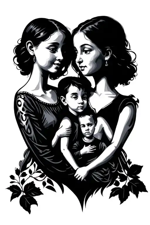 Love Family Mother Sons