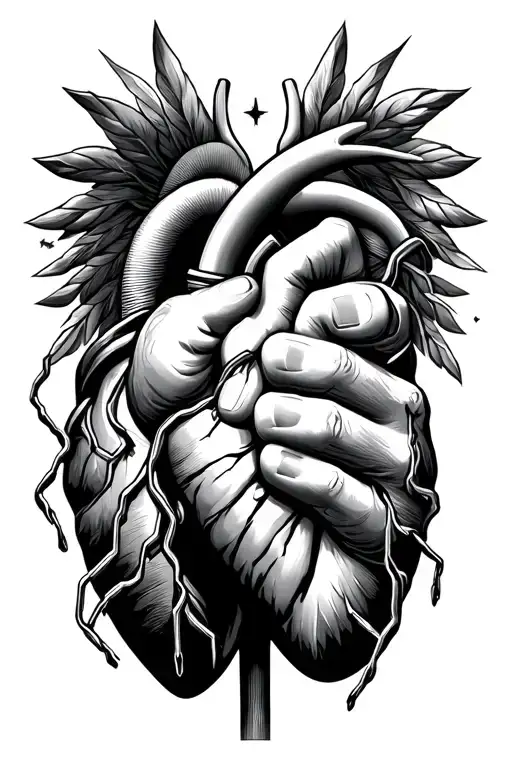 Electric Cables Into Heart From Freedom Fist Bumping