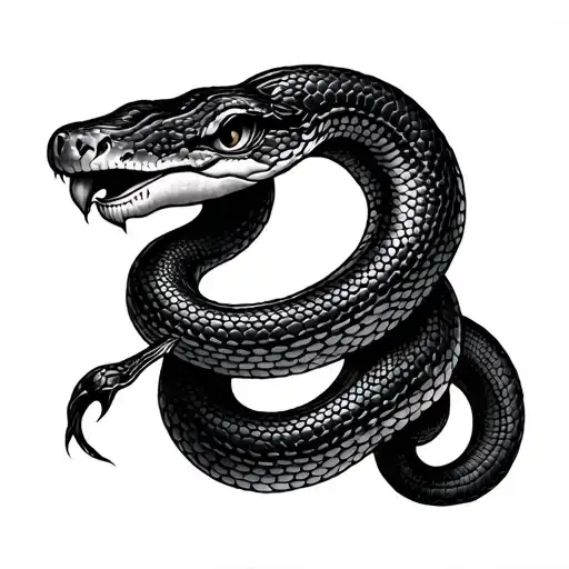 Vigro Zodiac Sign Tattoo With Snake