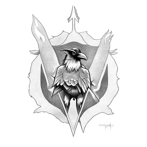 Raven Holding A Gothic Flame Lantern