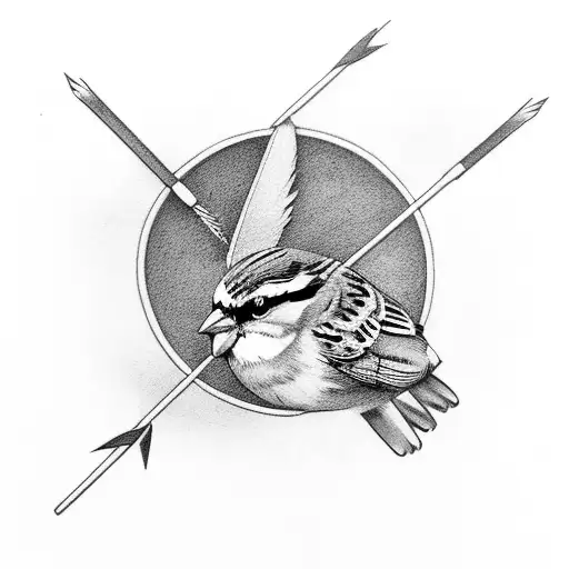 Sparrow With Arrow In It