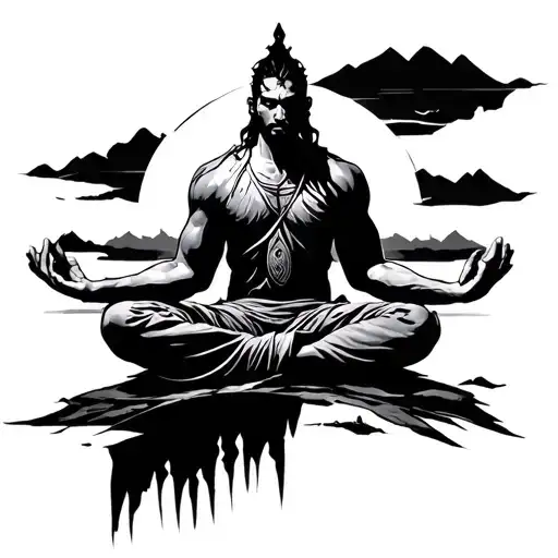 Meditation Warrior Man