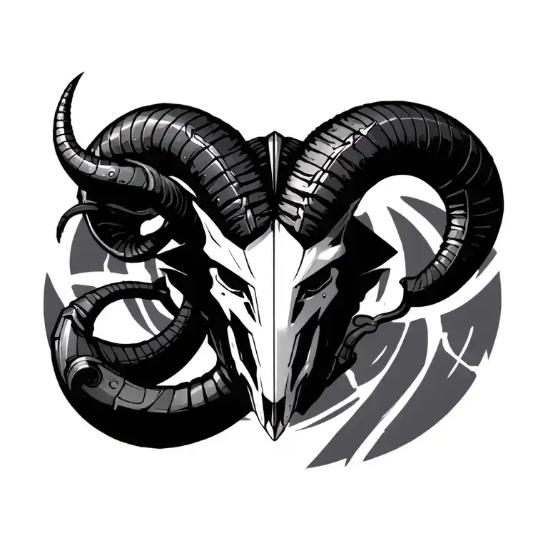 Bio Mechanical Terminator Capricorn Symbol