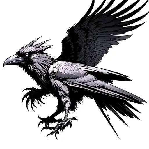 Viking Crow Mechanical Bird Rising