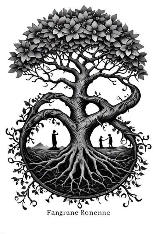 Tree Of Life With Kids Name Intertwined