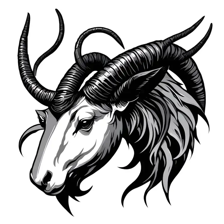 Bio Mechanical Capricorn Symbol