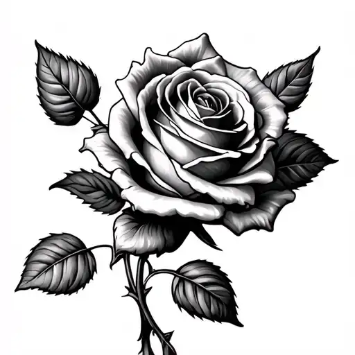 Roses Wrapped Around Forearm With Stem Rose