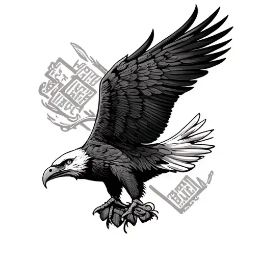 Old School Tattoo Like An Eagle On The Forearm