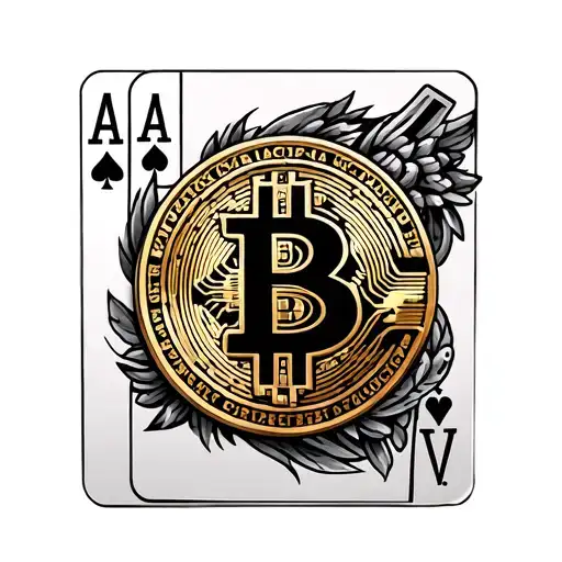 Bitcoin Symbole Gold And Texas Hold Em