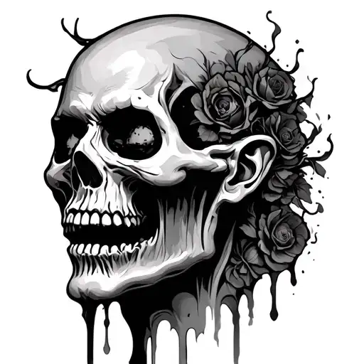 Teatral Face Of Pain Symbolizing Death