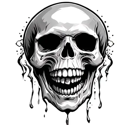Skull Laughing With Tears
