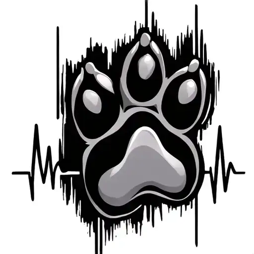 Music Heartbeat Paw