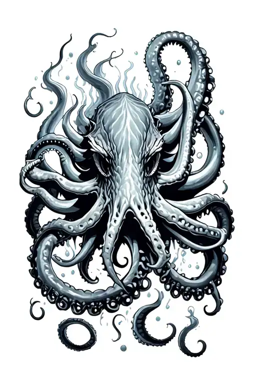 Kraken Underwater Surrounded