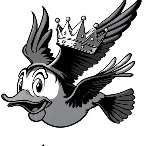 Crown Donald Duck Flying