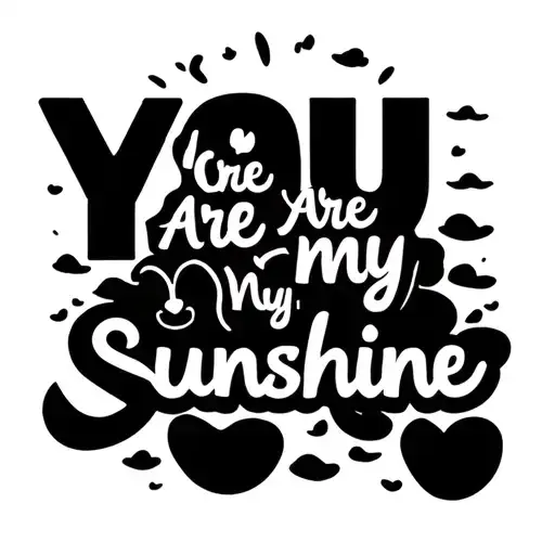 Beach With Eight Rocks Aith Dates Years And The Sun With You Are My Sunshine Written And An Anchor