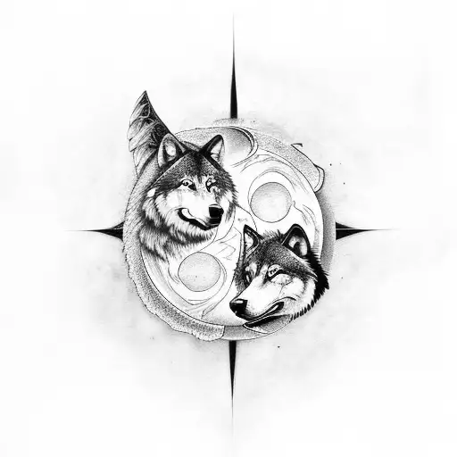 Wolf Yin And Yang