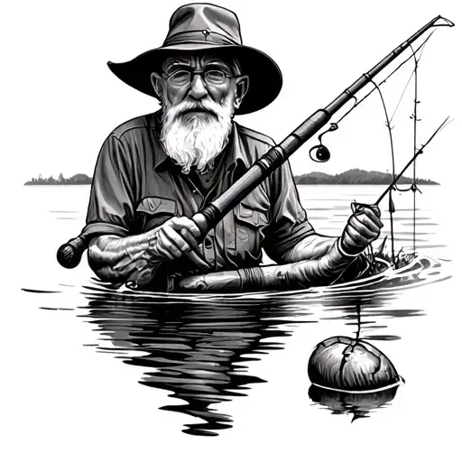 Fishing Pole With Grandpa David 2023