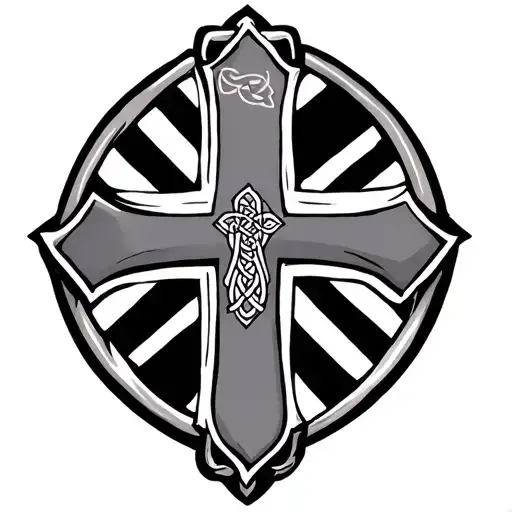 Celtic Cross With Union Jack