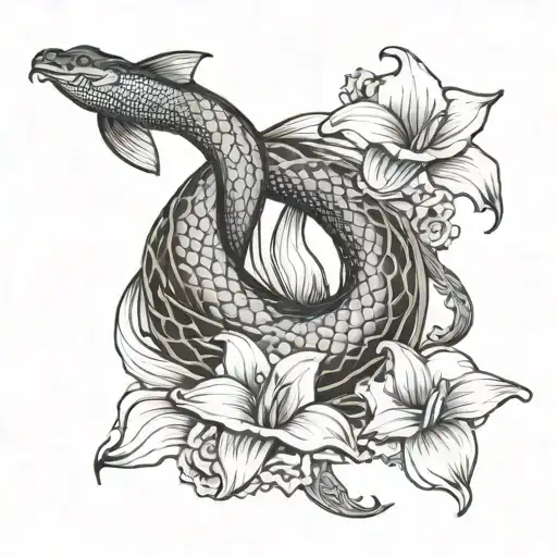 Calla Lillies Koi Fish Haku The Dragon Flying