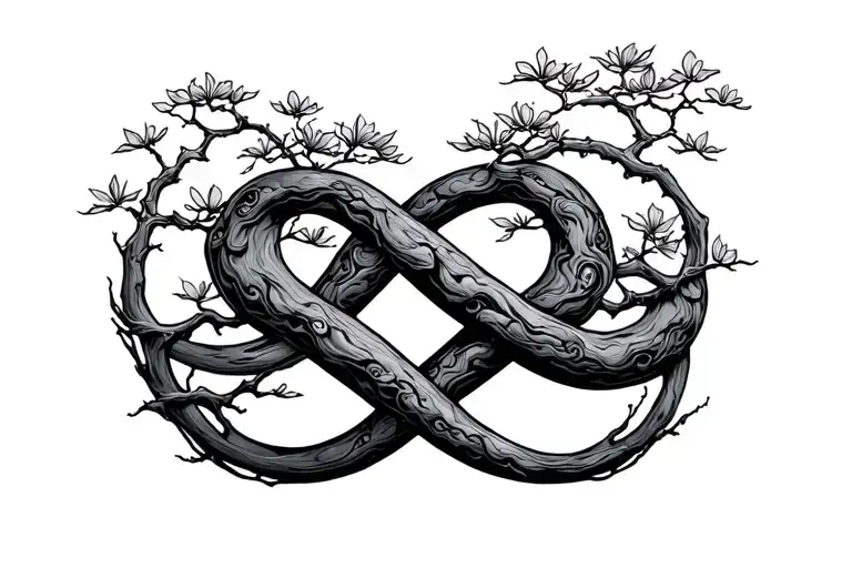Bonsai Compas Infinity Symbol Intertwined