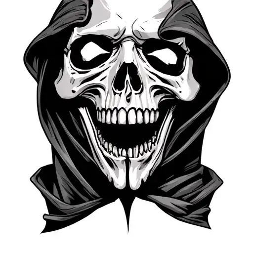 Ghostface Scream Mask And Skull