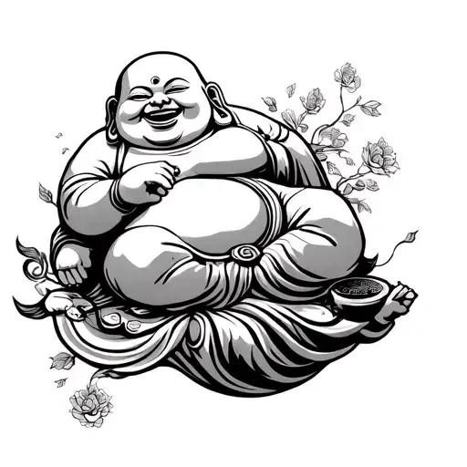 Laughing Buddha Floating