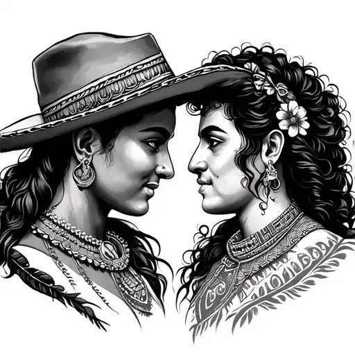 Tattoo That Represents A Friendship Between A Mexican And A Colombian