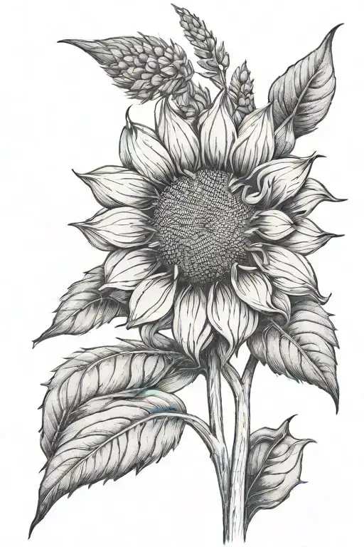 Sunflower Lavender Fused Together