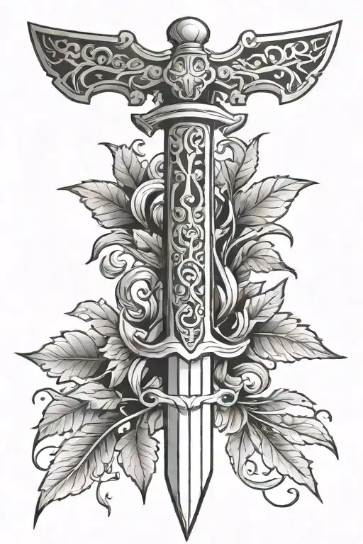 Sword With Leaves