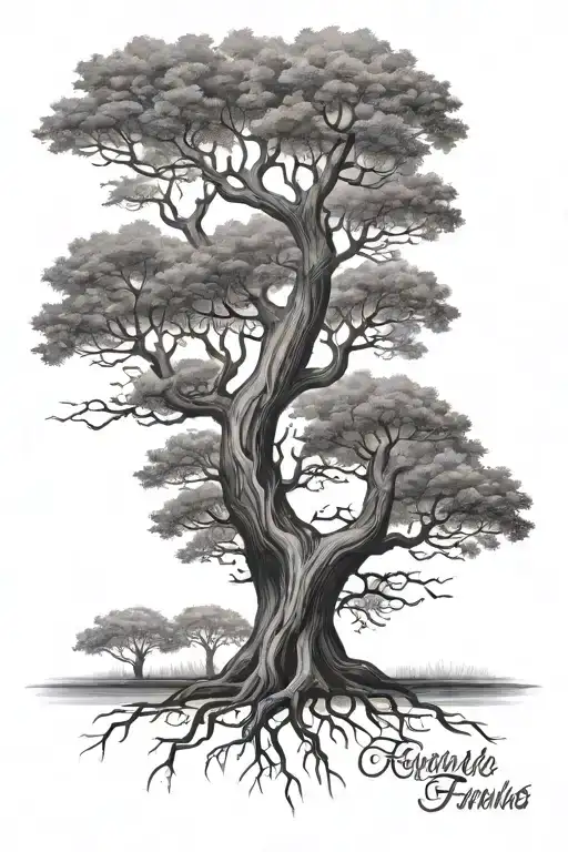 Tree With Several Names Of My Family