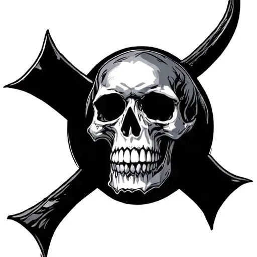 Skull With Devils Cross