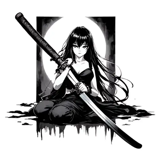 Anime Girl With Katana