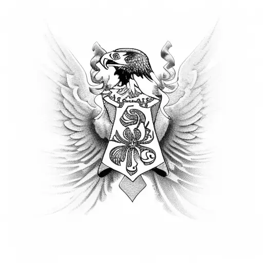 Three Poker Cards Spread Out With A Tradition German Flag Eagle At The Bottom