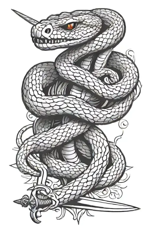 Snake Wrapped Sword