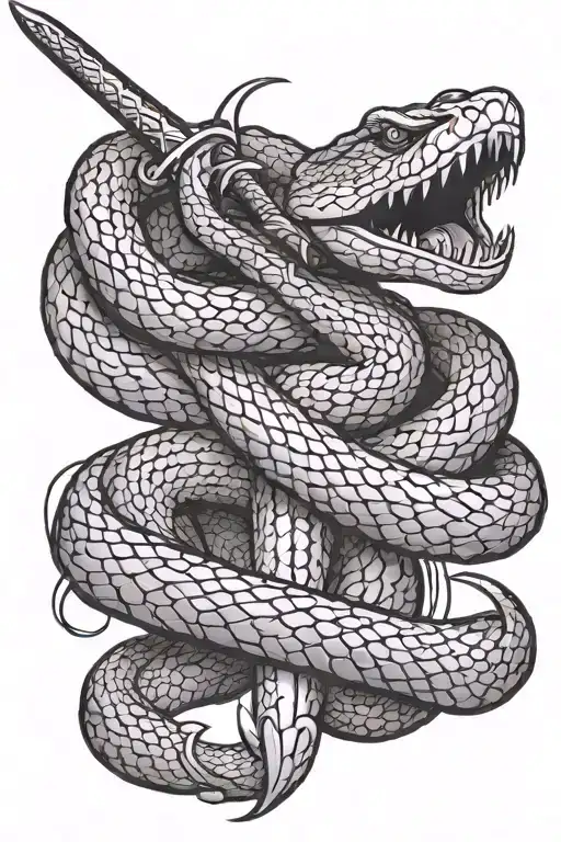 Sword Wrapped Snake