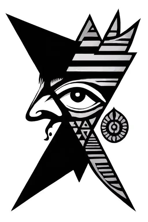 Triangle With An Egyptian Style Eye With Details