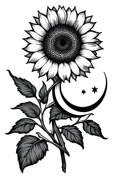 Sunflower Sun And Moon