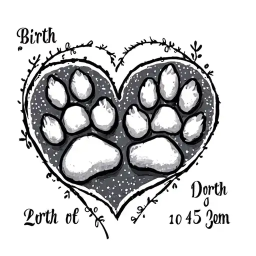 Paw Prints & Date Of Birth